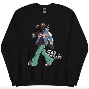 Kendrick Lamar Sweatshirt Say Drake - Round Crewneck With Graphical Printed Design