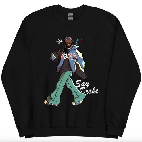 Kendrick Lamar Sweatshirt Say Drake - Round Crewneck With Graphical Printed Design